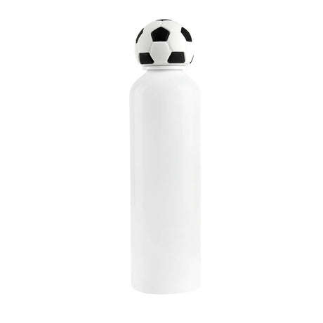 CILINDRO METÁLICO SOCCER - BLANCO CON NEGRO