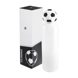 CILINDRO METÁLICO SOCCER - BLANCO CON NEGRO