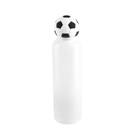 CILINDRO METÁLICO SOCCER - BLANCO CON NEGRO