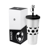 VASO SOCCER - BLANCO CON NEGRO