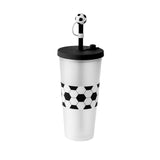 VASO SOCCER - BLANCO CON NEGRO