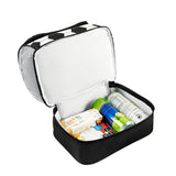 LONCHERA SOCCER - BLANCO CON NEGRO