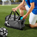 MALETA DEPORTIVA SOCCER - BLANCO CON NEGRO