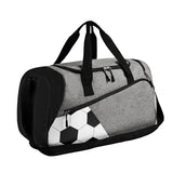 MALETA DEPORTIVA SOCCER - BLANCO CON NEGRO