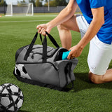 MALETA DEPORTIVA SOCCER - BLANCO CON NEGRO
