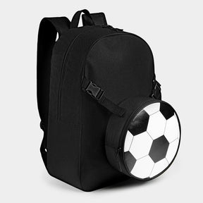 MOCHILA SOCCER - BLANCO CON NEGRO