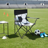SILLA SOCCER - BLANCO CON NEGRO