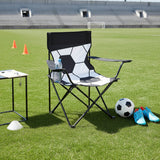 SILLA SOCCER - BLANCO CON NEGRO