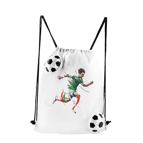 BOLSA-MOCHILA MÁGICA SOCCER - BLANCO
