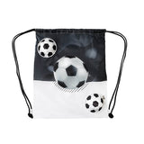 BOLSA-MOCHILA MÁGICA SOCCER - BLANCO CON NEGRO
