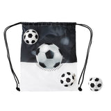 BOLSA-MOCHILA MÁGICA SOCCER - BLANCO CON NEGRO