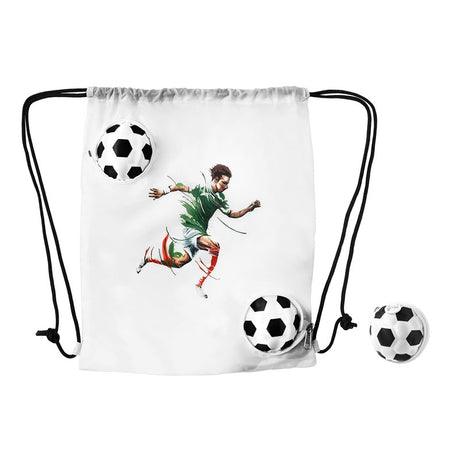 BOLSA-MOCHILA MÁGICA SOCCER - BLANCO