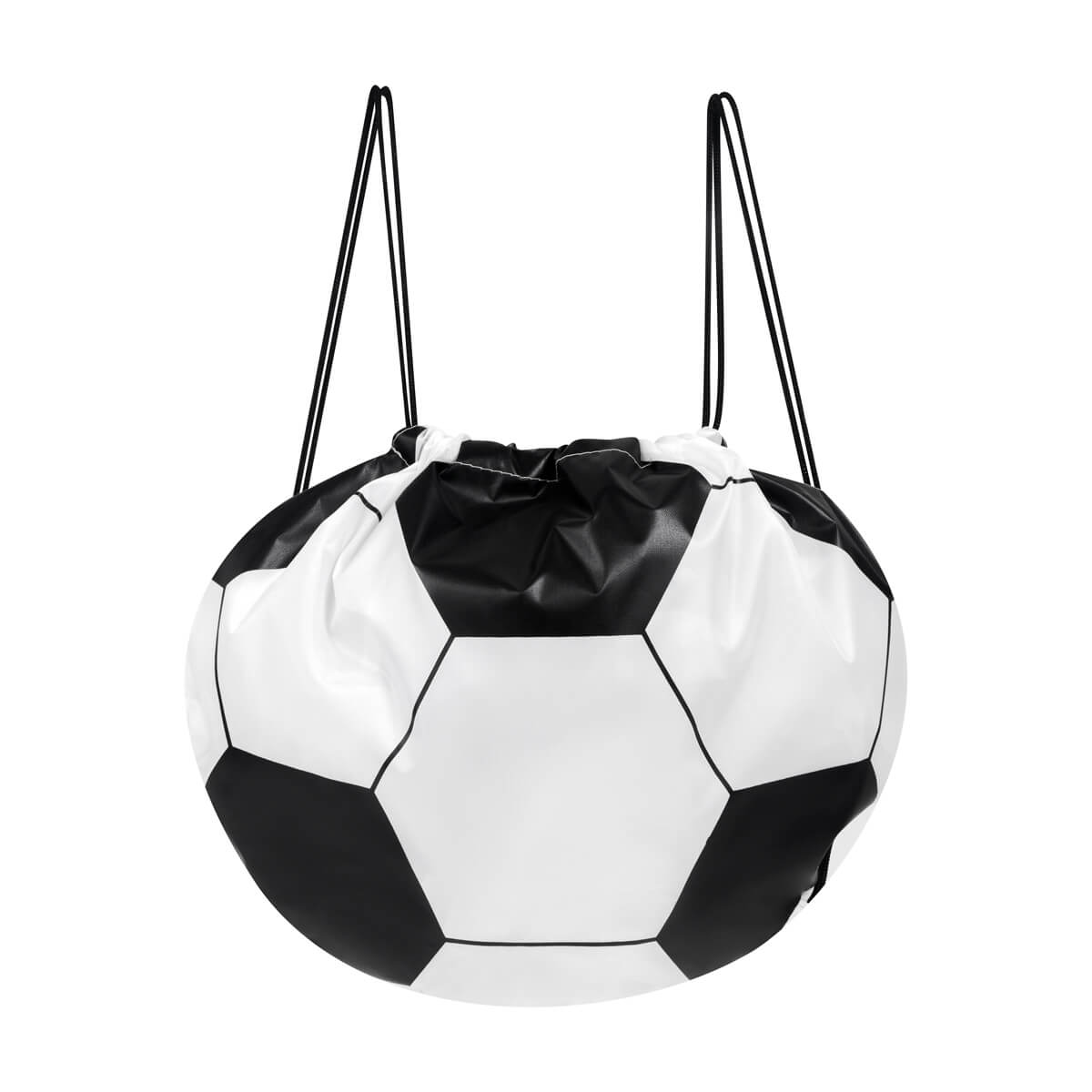 BOLSA-MOCHILA SOCCER - BLANCO CON NEGRO