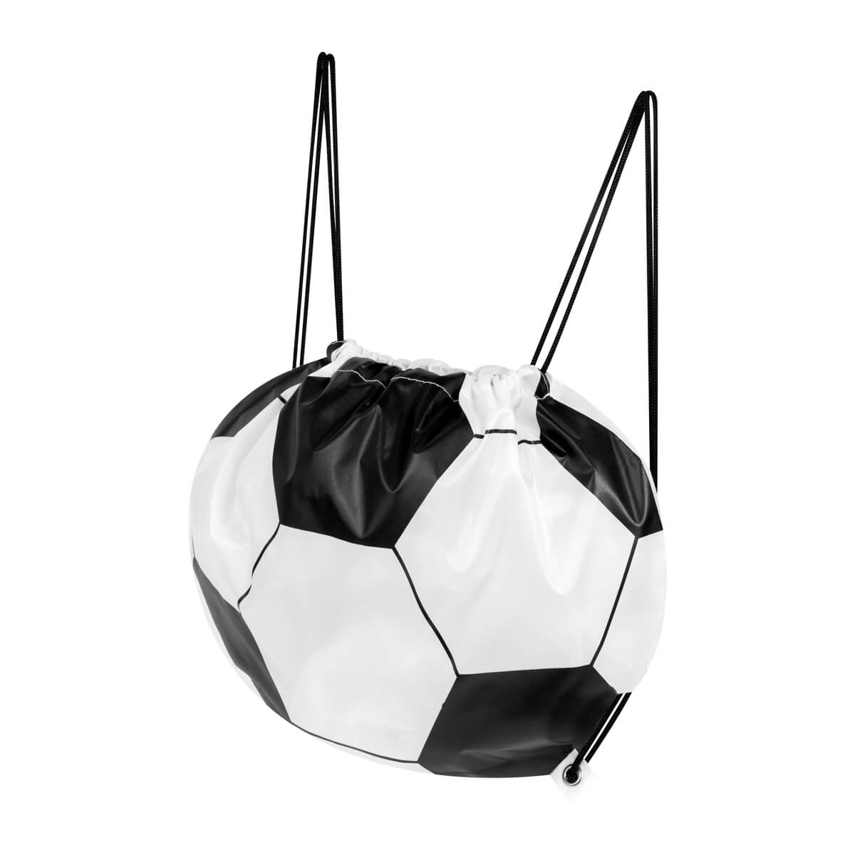 BOLSA-MOCHILA SOCCER - BLANCO CON NEGRO