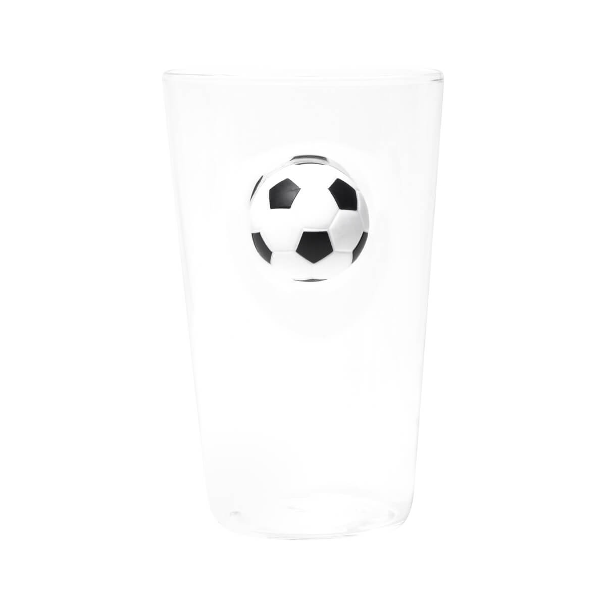 VASO CERVECERO SOCCER - BLANCO CON NEGRO