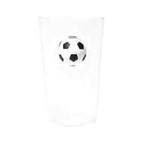 VASO CERVECERO SOCCER - BLANCO CON NEGRO