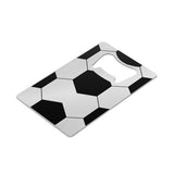 SET DE VASO Y DESTAPADOR SOCCER - BLANCO CON NEGRO