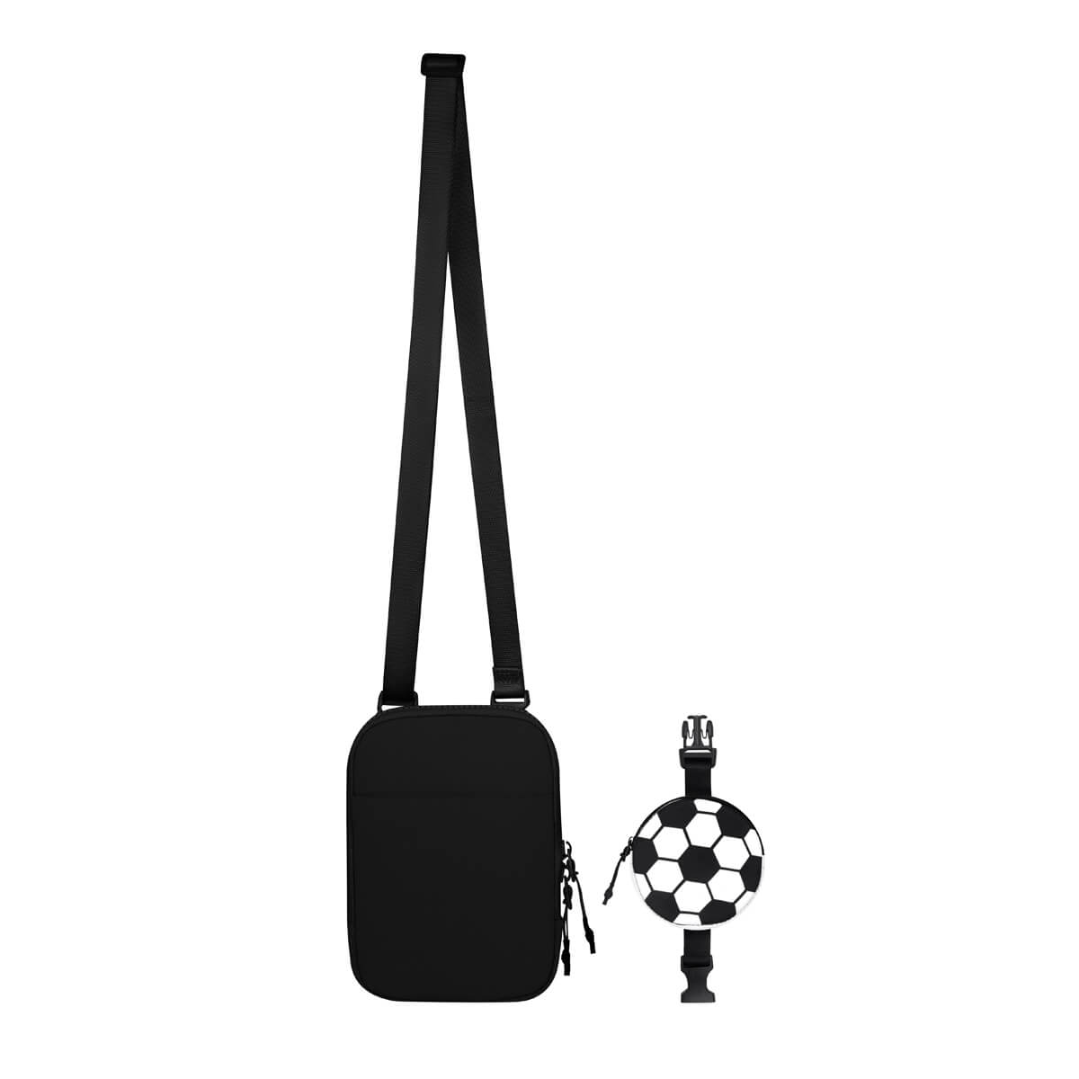MINI BOLSA SOCCER - BLANCO CON NEGRO