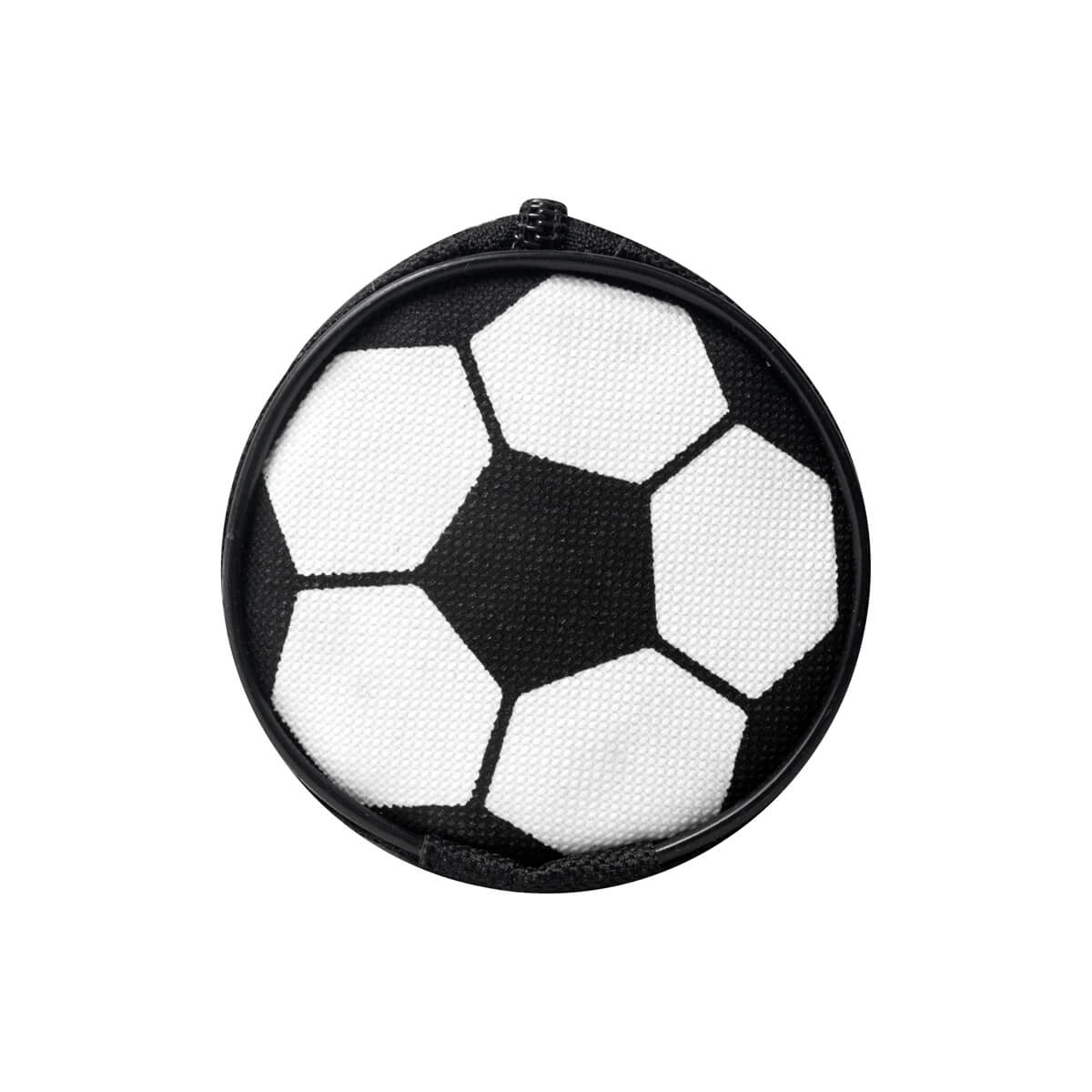 ESTUCHE ESCOLAR SOCCER - BLANCO CON NEGRO