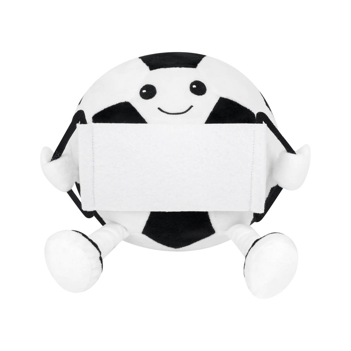 PELUCHE SOCCER - BLANCO CON NEGRO