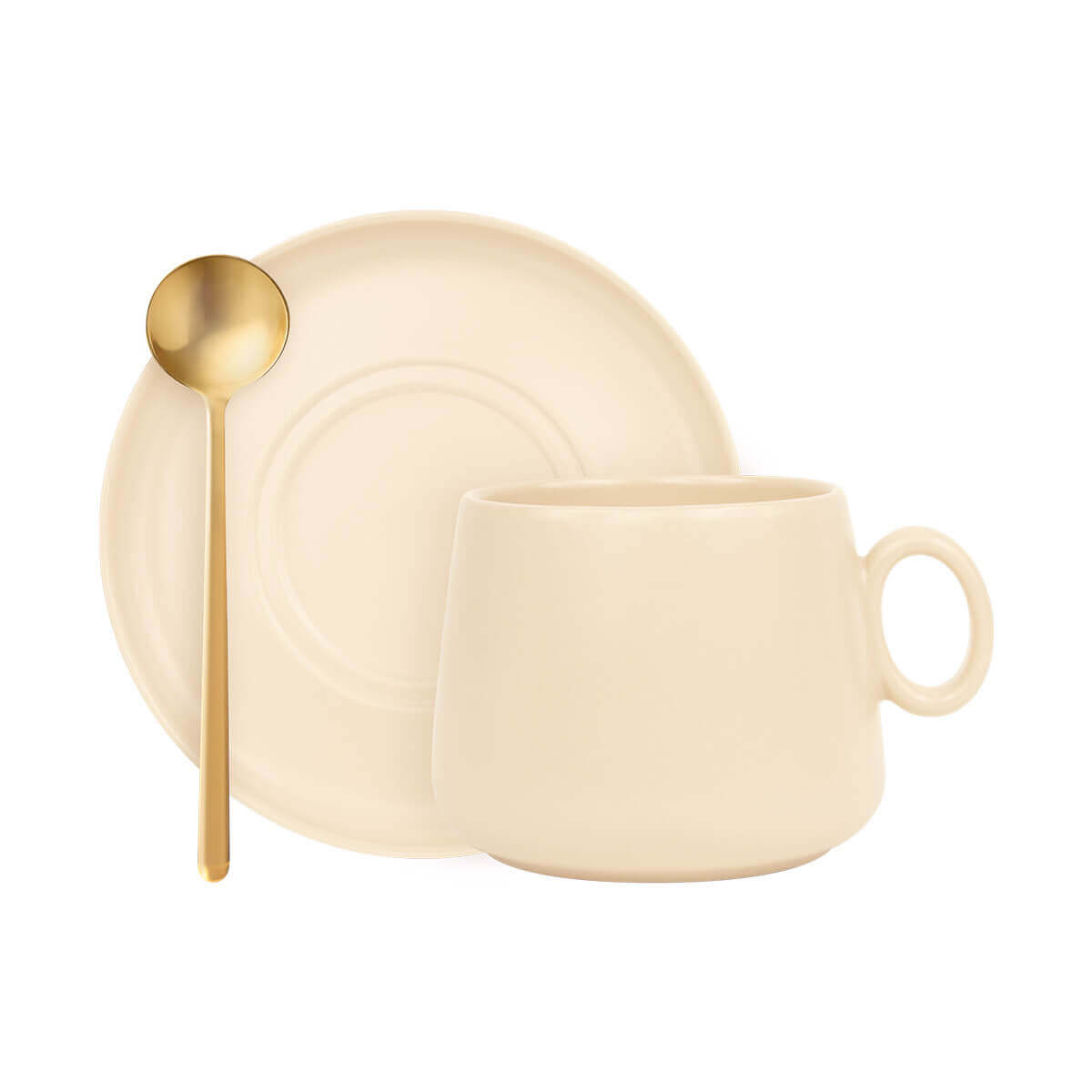 SET DE TAZA ZAPHIR - HUESO