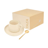 SET DE TAZA ZAPHIR - HUESO