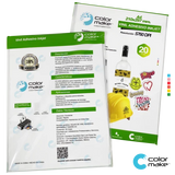 Vinil Adhesivo Imprimible Inkjet Blanco Brillante A4 Color Make