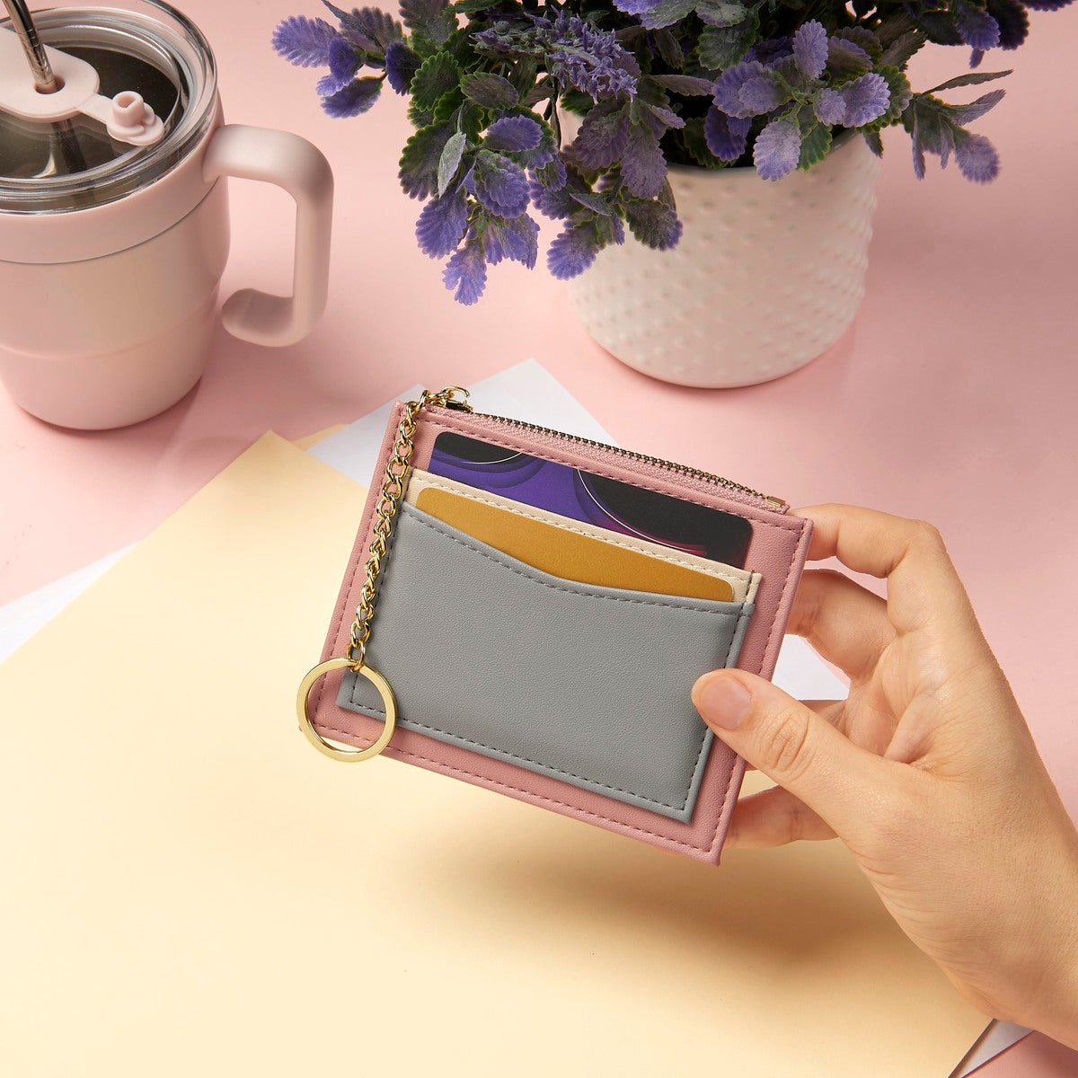 CARTERA MONEDERO IRIS - ROSA