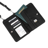 CARTERA PORTA PASAPORTE AVELINE - NEGRO