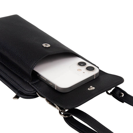 CARTERA PORTA PASAPORTE AVELINE - NEGRO