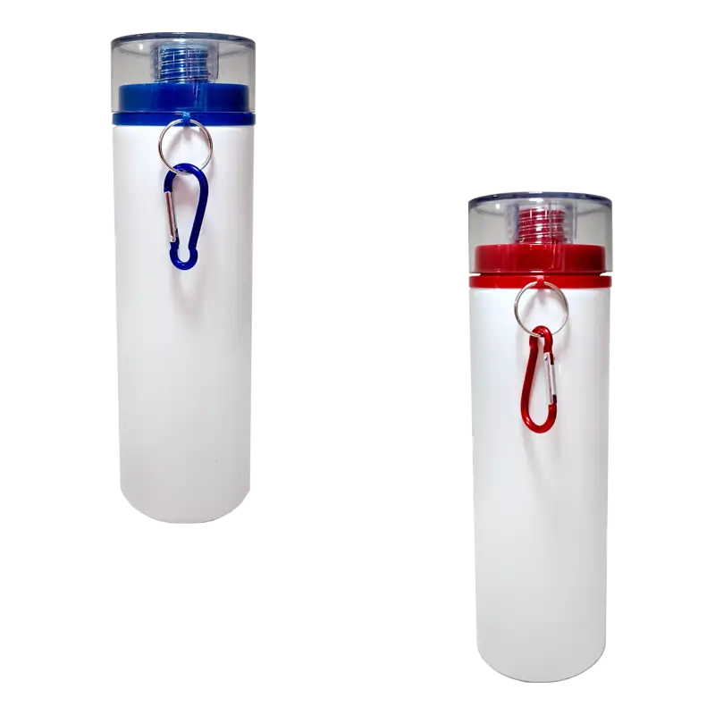 Botella de aluminio 750ml. Blanca tapa de rosca. Color Make
