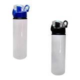 Botella de aluminio 750ml Blanca Botón presionable (Caja de 24 pzas) Color Make