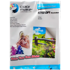 Papel fotográfico Adhesivo 135gr 50 Hojas Tamaño A4 Color Make | 1 paquete | SKU CFFADNA020135GNA-1 | Color Make