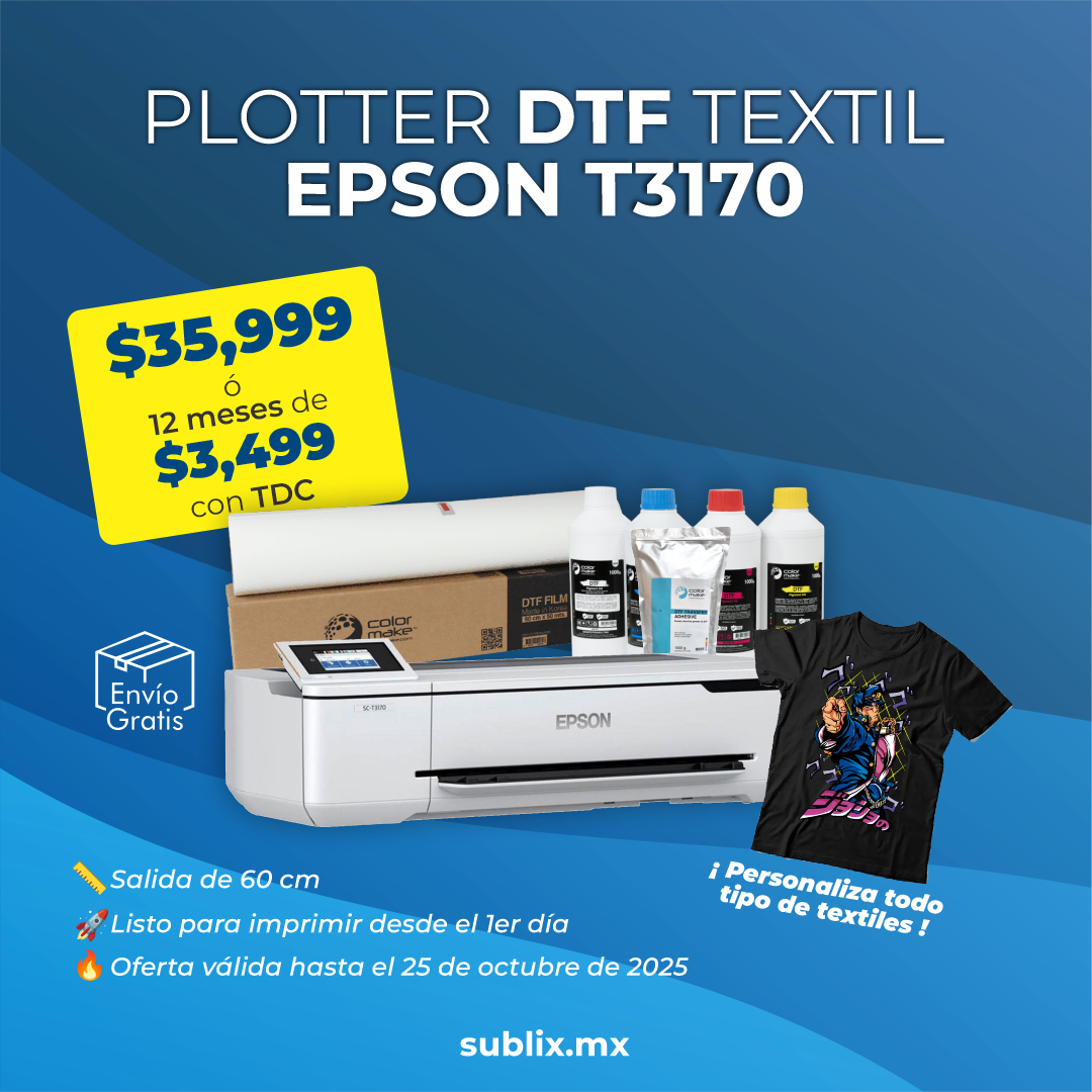 Impresora T3170 60 cm + Kit Para DTF Textil ColorMake