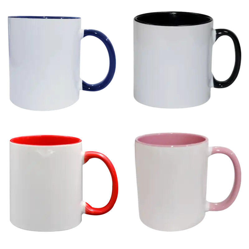 Taza de cerámica 11oz Blanca Reforzada Interior y asa (Caja de 36) Blue Heat