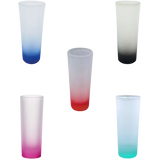 Vaso de vidrio 2 5oz Estilo tequilero Glaseado con fondo de color (Caja de 12) Color Make